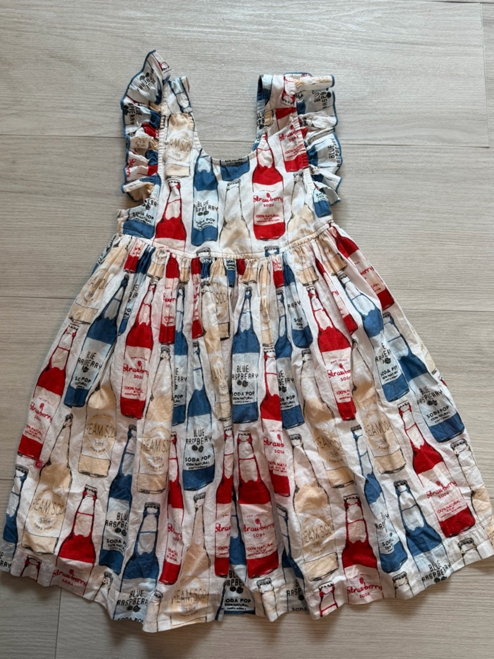 Pink Chicken - Soda Bottle Print Cotton Dress